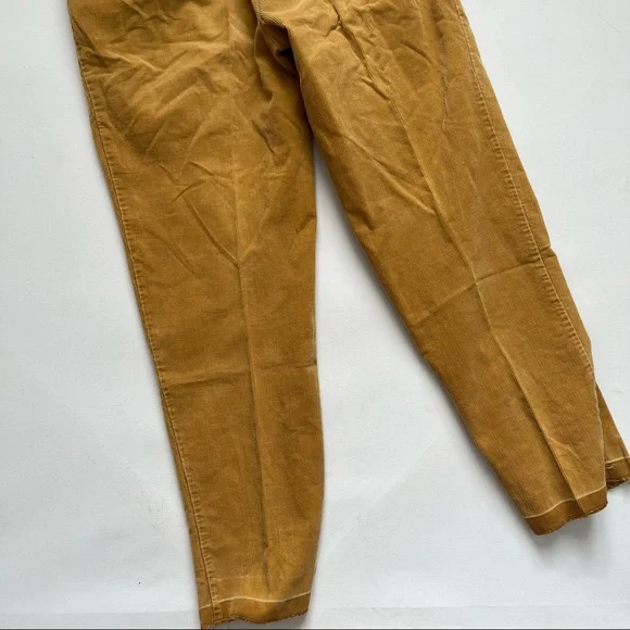 Vintage High Waisted Golden Yellow Corduroy Flat Back Pants size 6P - Picture 7 of 7